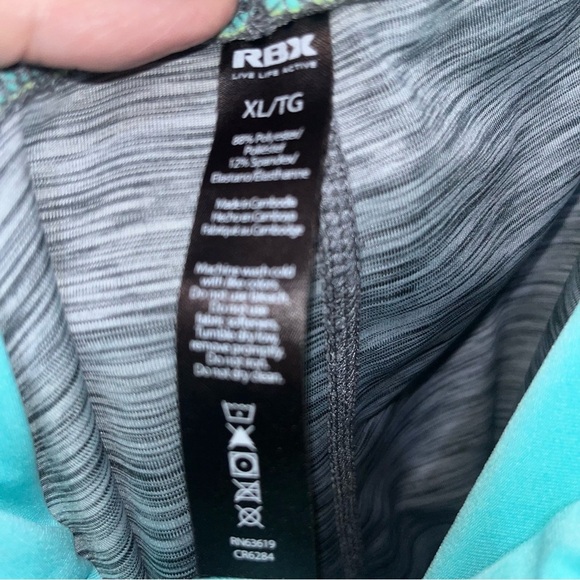 Gray and Neon Colorblock Leggings - Picture 3 of 3